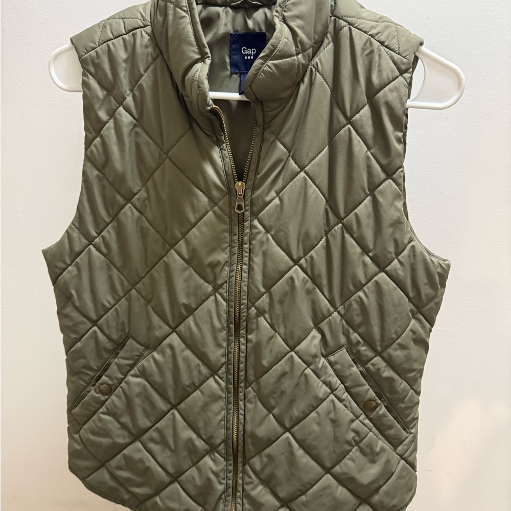 Gap Olive Quilted Vest